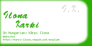 ilona karpi business card