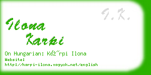 ilona karpi business card
